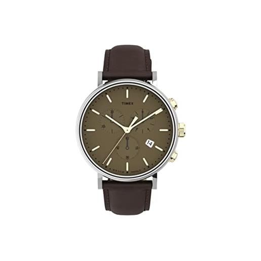 Timex 41 mm fairfield chronograph two-tone/khaki/khaki one size