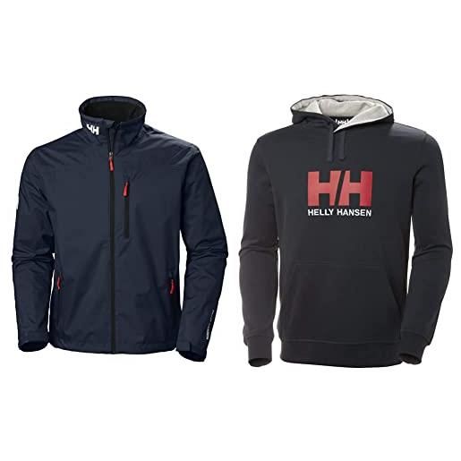 Helly Hansen uomo crew jacket, blu, m & uomo hh logo hoodie, blu, m