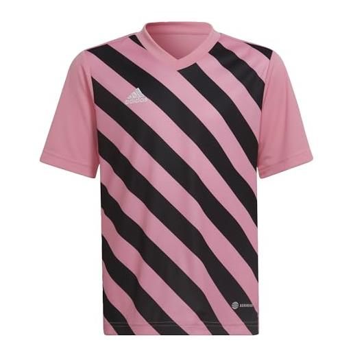 adidas ent22 gfxjsyy, t-shirt unisex-bambini, semi pink glow/black, 7-8a