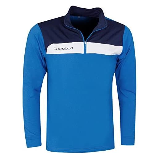 Stuburt sbtop1122 evolve extreme - giacca termica e traspirante da uomo, con mezza zip, da golf, taglia: m, colore: blu reale