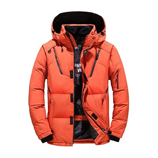Enaamiaz 2023 piumino uomo giacca invernale da uomo giacca in pile sottile giacche zipper hoodie jacket con elastico regolabile cappuccio addensato calda e resistente al freddo manica lunga