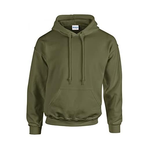 Gildan heavy blend hooded sweatshirt maglia di tuta, verde militare, x-large unisex-adulto
