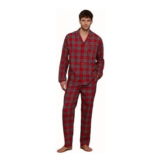 Noidinotte; more than pyjamas noidinotte - pigiama uomo flanella scottish - m rosso