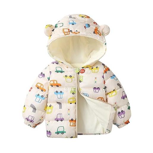 Keerlonno giacca invernale bambino antivento giacche di invernali imbottita piumino per bambina bimba vestiti da manica lunga invernale snowsuit cappotti inverno con cappuccio giacca imbottiti leggeri