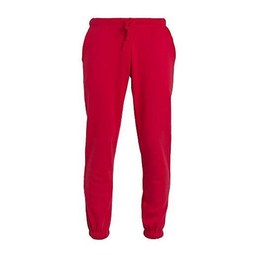 NSTF taglie forti uomo pantalone comodo tuta felpa elastico vita s m l xl 2xl 3xl 4xl 5xl 6xl (6xl, rosso)