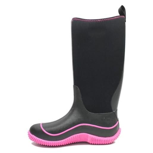 Muck Boots hale - botas para mujer, negro (negro/hot pink), 41.5