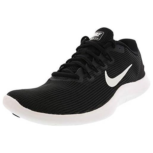 Nike wmns flex 2018 rn, scarpe da atletica leggera donna, nero white/black 018, 44 eu