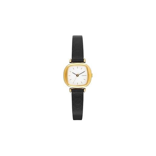 KOMONO moneypenny monogram orologio al quarzo da donna con movimento giapponese e cinturino in acciaio inossidabile, oro/nero