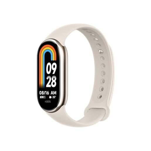 Xiaomi smart band 8, smart watch uomo con schermo amoled da 1,62, orologio bluetooth ricarica rapida 16 giorni di autonomia, 150 modalità sportive impermeabilità 5 atm fitness watch, bianco
