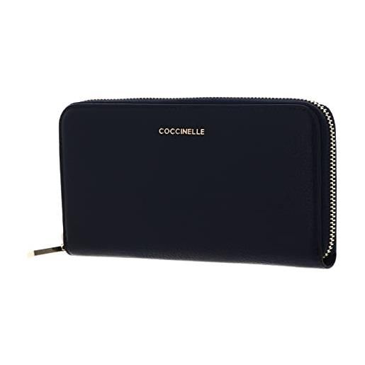 Coccinelle metallic soft zip around wallet midnight blue
