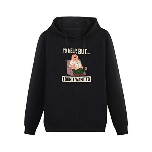 ujff lightweight hoodie peter griffin i'd help but i don't want to graphic cotton blend sweatshirts l