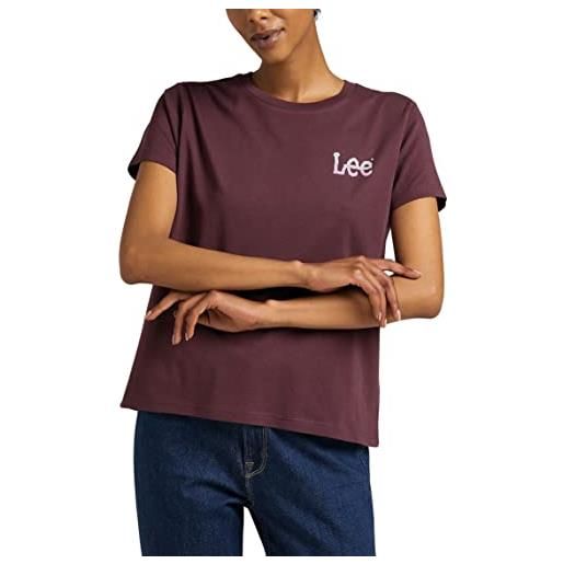 Lee small logo tee, t-shirt donna, viola (boysenberry), s