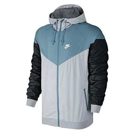 Nike da uomo Nike windrunner giacca pure platinum/cerulean/black small