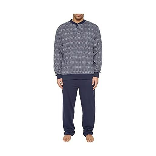 MAXFORT pigiama invernale calibrato per uomo e ragazzo taglie forti taglie grandi (blu, 8xl)