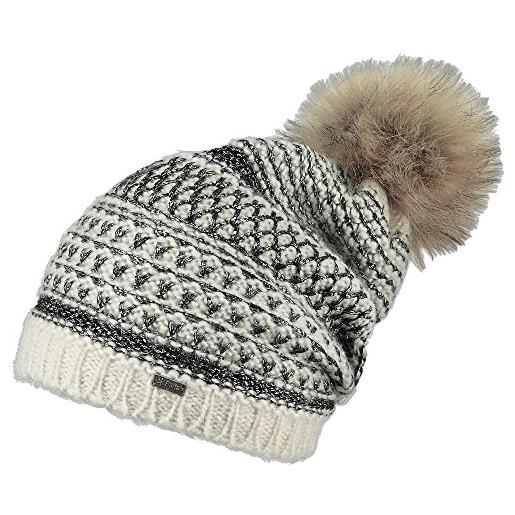 Barts aurora beanie berretto in maglia, bianco (mascarpone), taglia unica donna