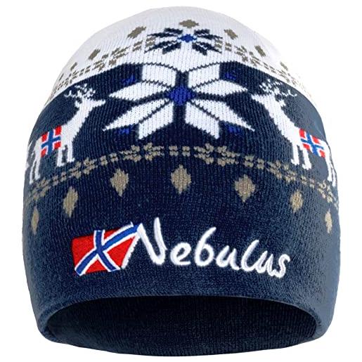 Nebulus berretto unisex infinity, caldo, morbido berretto in stile norvegese, bianco, taglia unica