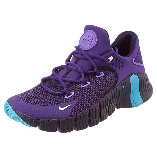 Nike free metcon 4, sneaker donna, deep purple/barely volt-blackened blue, 36 eu