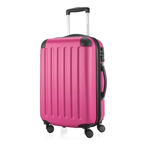 Hauptstadtkoffer - spree - bagaglio a mano, valigia rigida, trolley espandibile, 4 ruote doppie, tsa, 55 cm, 42 litri, rosa