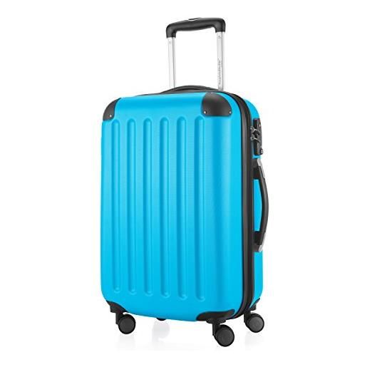 Hauptstadtkoffer - spree - bagaglio a mano, valigia rigida, trolley espandibile, 4 ruote doppie, tsa, 55 cm, 42 litri, ciano