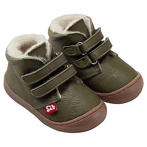 Pololo nino wollfutter grün, stivali da neve unisex-bambini, verde, 20 eu