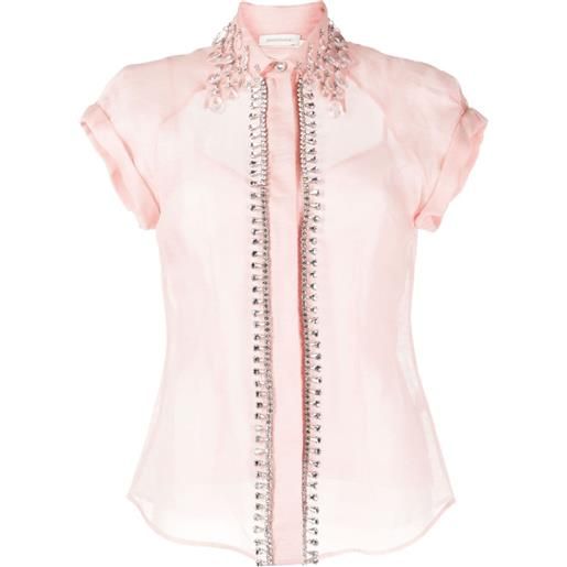 ZIMMERMANN blusa matchmaker diamante - rosa