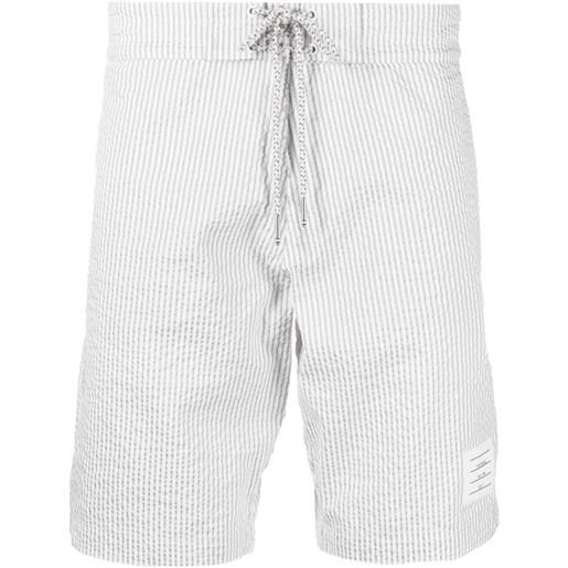 Thom Browne costume da bagno a righe - bianco