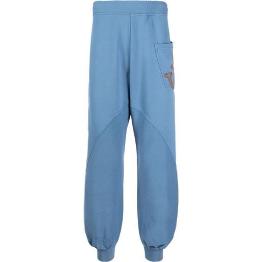 JW Anderson pantaloni sportivi con inserti in cotone biologico - blu