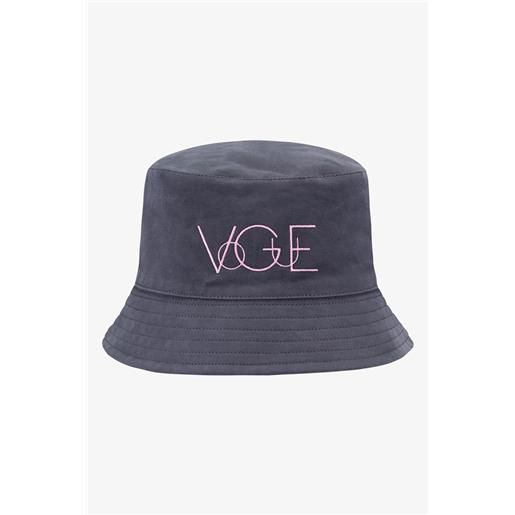 VOGUE Collection cappello da pescatore vogue icons grigio con logo ricamato rosa