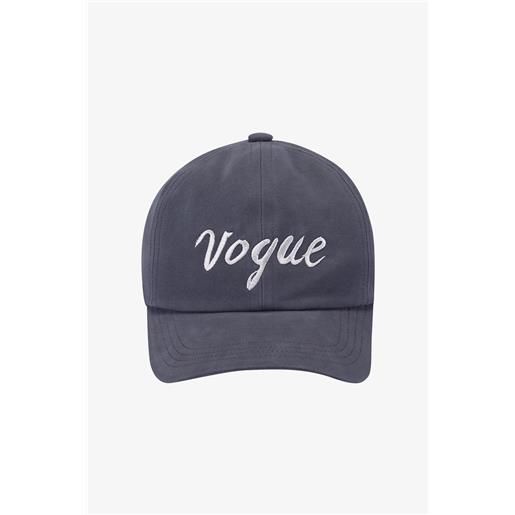 VOGUE Collection cappellino vogue icons grigio con logo ricamato bianco