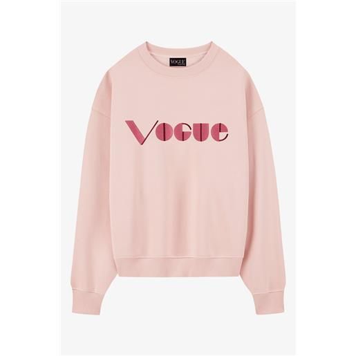 VOGUE Collection felpa vogue icons rosa chiaro con logo ricamato