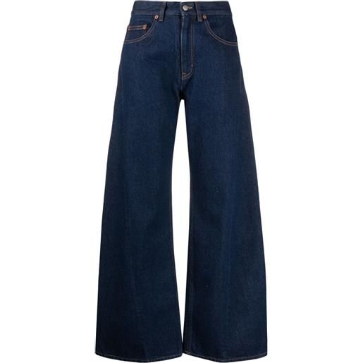 MM6 Maison Margiela jeans svasati a vita alta - blu