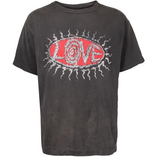 SAINT MXXXXXX t-shirt con stampa love - nero