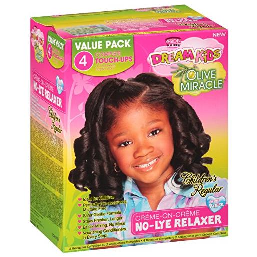 African Pride dream kids olive miracle touch-up relaxer regular value pack
