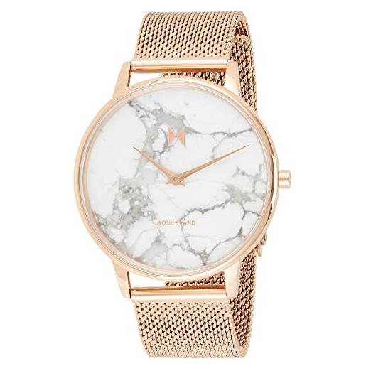 Mvmt orologio analogico al quarzo da donna con cinturino in acciaio inossidabile color oro rosa - d-mb01-rgma
