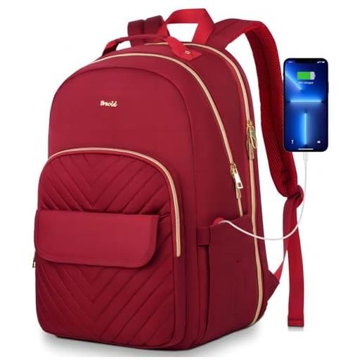 HOMIEE Zaino Per PC 15.6 Pollici - Leggero E Impermeabile, Unisex, Con Scomparti E Tasca Porta Bottiglia - Per Università, Viaggi, Lavoro