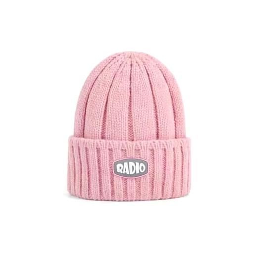 TEMKIN cappello invernale bambini carino colore caramella maglia cappello invernale caldo pullover cappello per le ragazze 3-12 anni-rosa-48-54cm