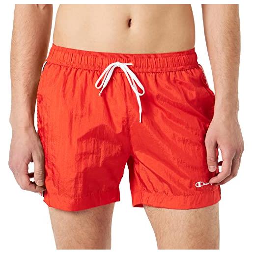 Champion legacy beachshorts american tape costume a pantaloncino, arancione corallo, m uomo