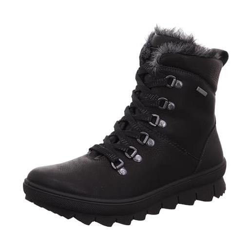 Legero novara imbottitura calda in gore-tex, stivali da neve donna, nero 0100, 41 eu