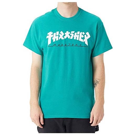 Thrasher, t-shirt godzilla, jade - m