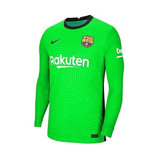 Nike 2020-2021 barcelona home goalkeeper football soccer t-shirt maglia (green)