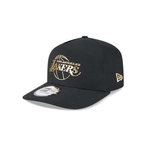 New Era los angeles lakers nba foil pack black and gold 9forty e-frame snapback cap - one-size