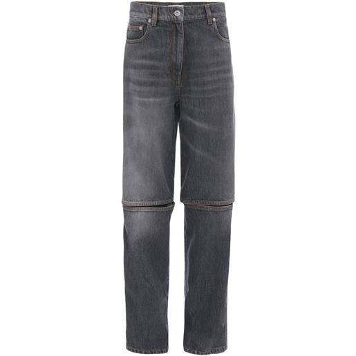 JW Anderson jeans dritti con cut-out - grigio