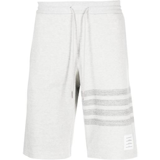 Thom Browne shorts sportivi con dettaglio a 4 righe - grigio