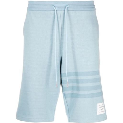Thom Browne shorts sportivi con dettaglio a 4 righe - blu
