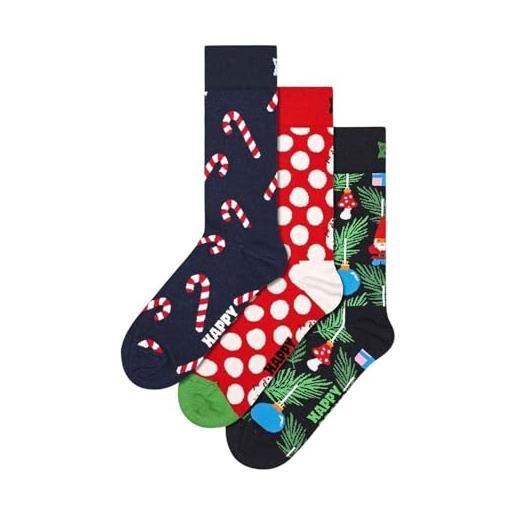 Happy Socks confezione da 3 calzini x-mas stocking gift set (41-46), multicolore, 41-46