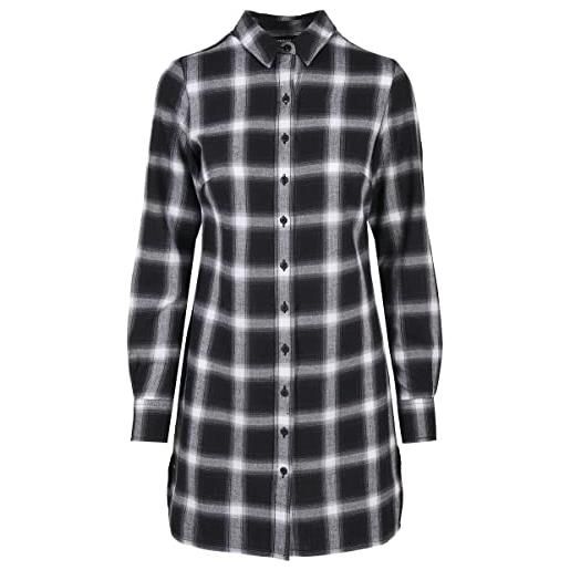 Urban Classics maglietta da donna in cotone a scacchi vestito, nero/bianco, xxxl