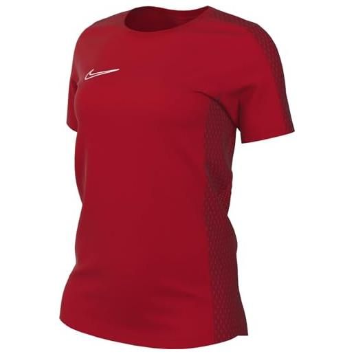 Nike w nk df acd23 top ss, t-shirt donna, wolf grey/black/white, xs
