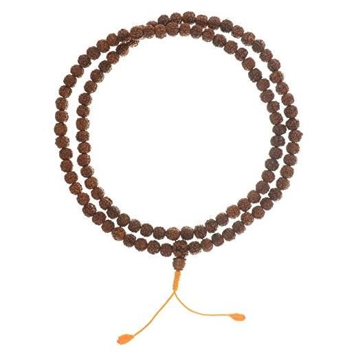 BUDDHAFIGUREN/Billy Held buddhafiguren cadena de oración budista / hindú - collar - con semillas de rudraksha 8 mm