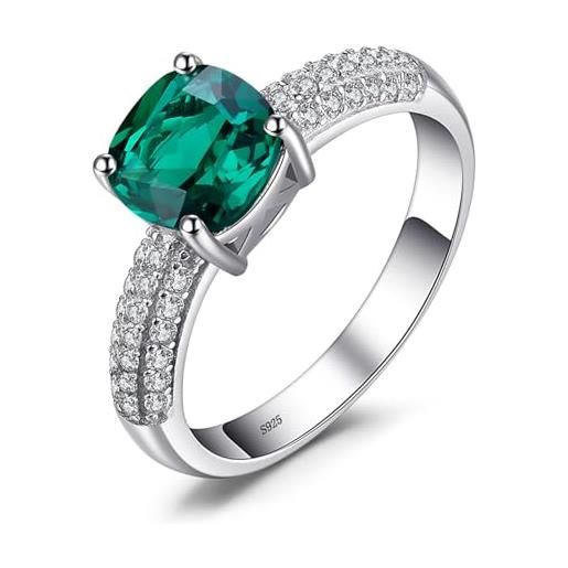 BISONBLUE anello anelli gioielli donna uomo regalo anello con rubino smeraldo anelli con pietre preziose da donna 9 smeraldo simulato