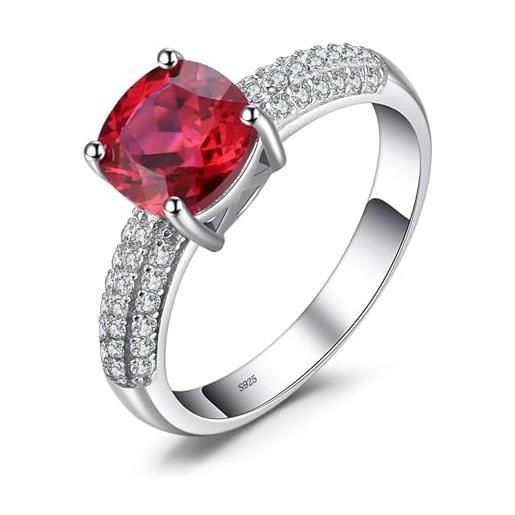 BISONBLUE anello anelli gioielli donna uomo regalo anello con rubino smeraldo anelli con pietre preziose da donna 7 createdruby
